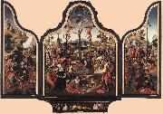 ENGELBRECHTSZ., Cornelis Crucifixion Altarpiece f Spain oil painting artist